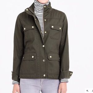 J. Crew Resin Coated Twill Jacket